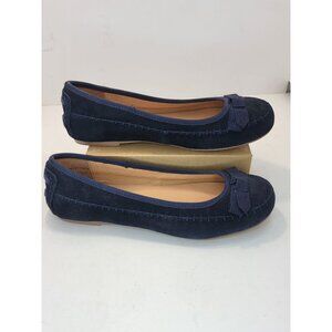 Walk With Me By Coldwater Creek Womens Size 8M Blue Suede Comfort Slipper